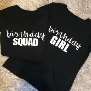 Birthday Girl & Squad Bundle (3 shirts)